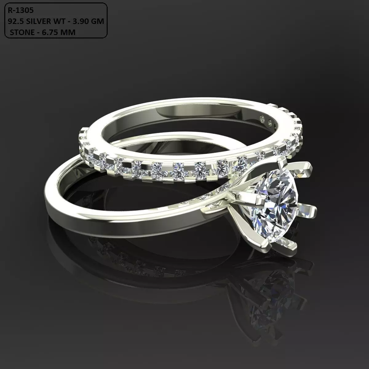 Solitaire Ring 3D print model_0