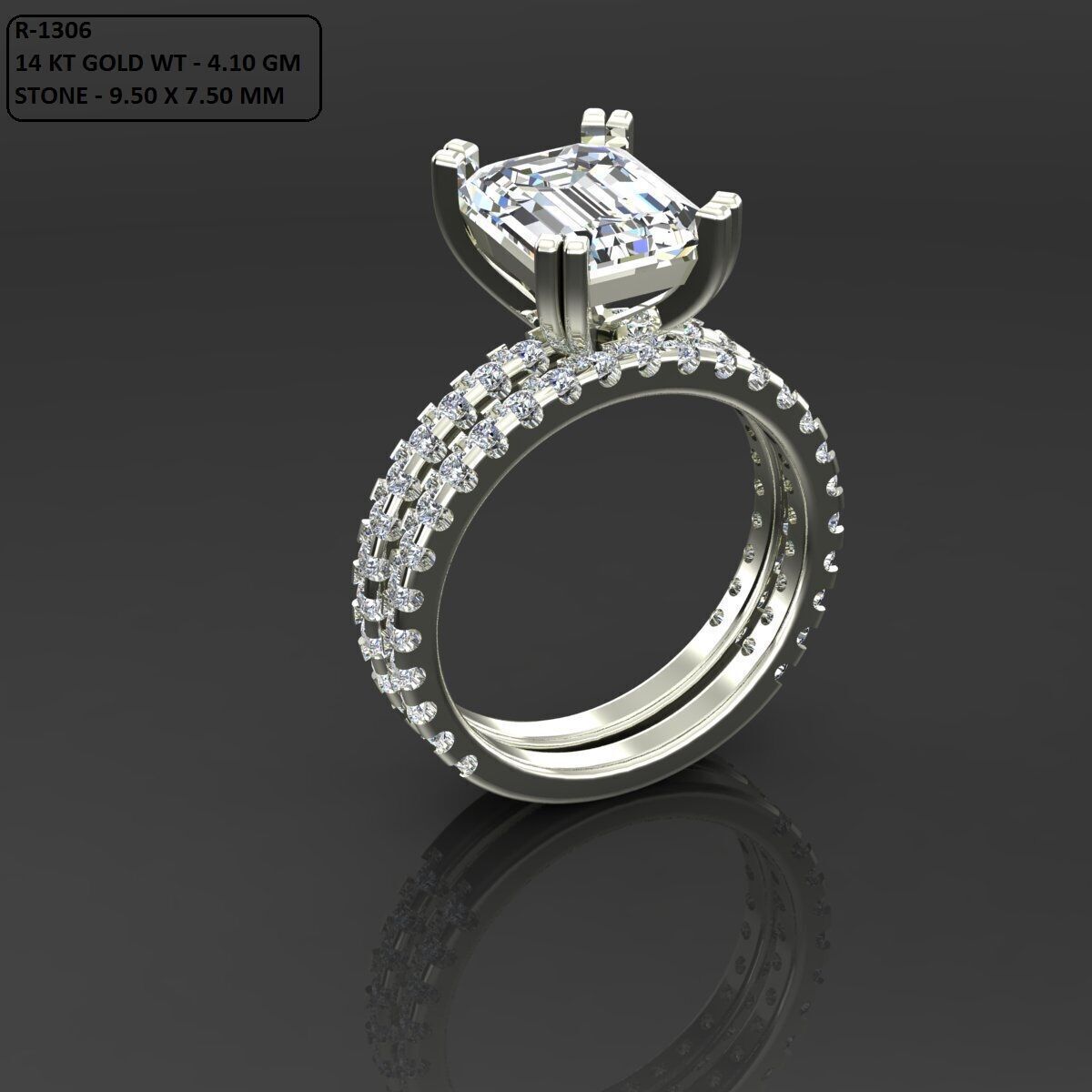 Solitaire Ring 3D print model_2
