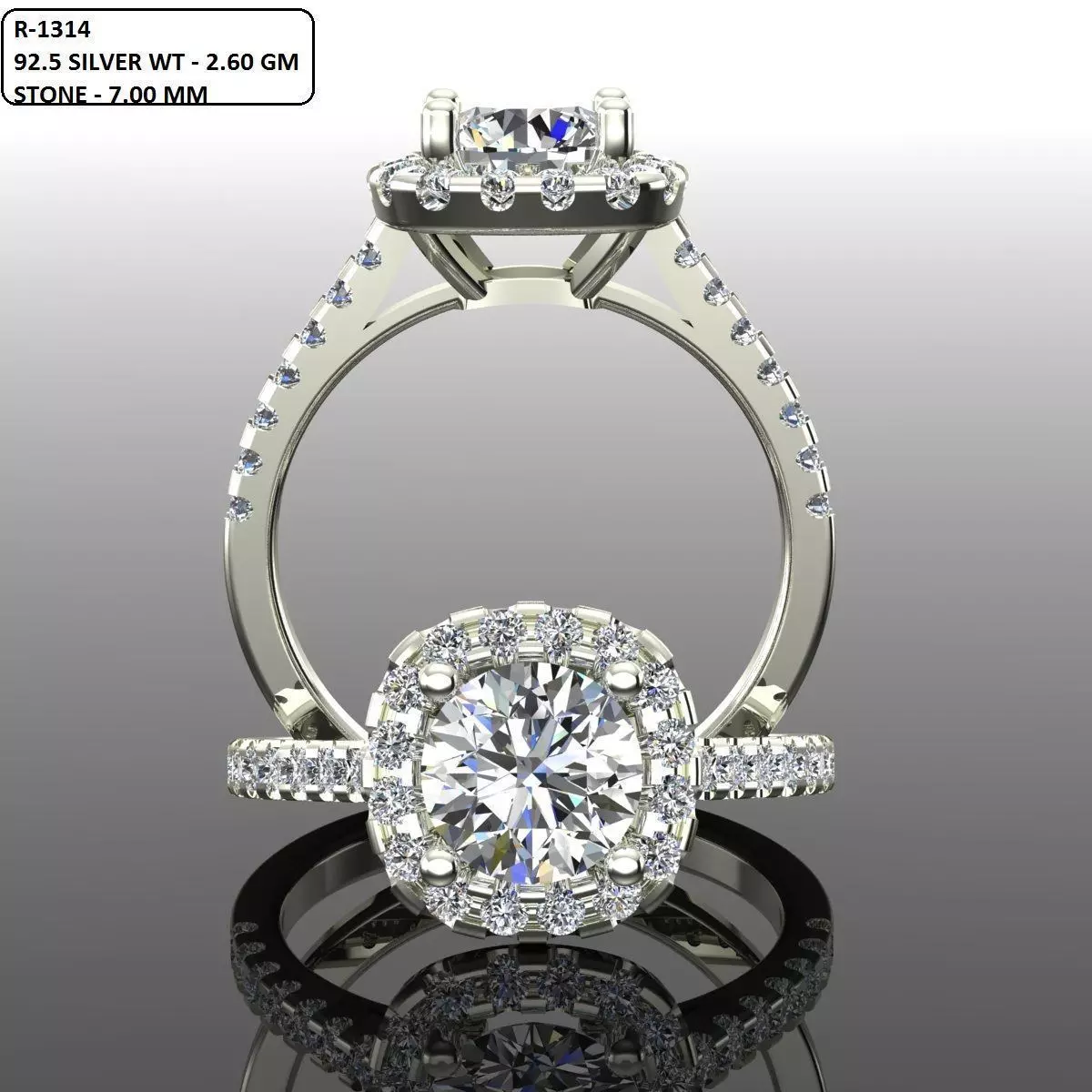 Solitaire Ring 3D print model_0
