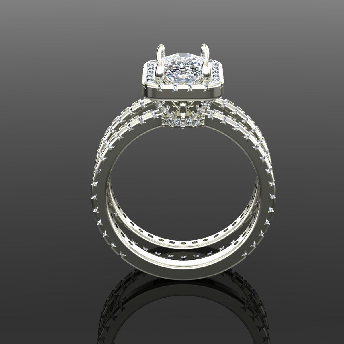 Solitaire Ring 3D print model_1