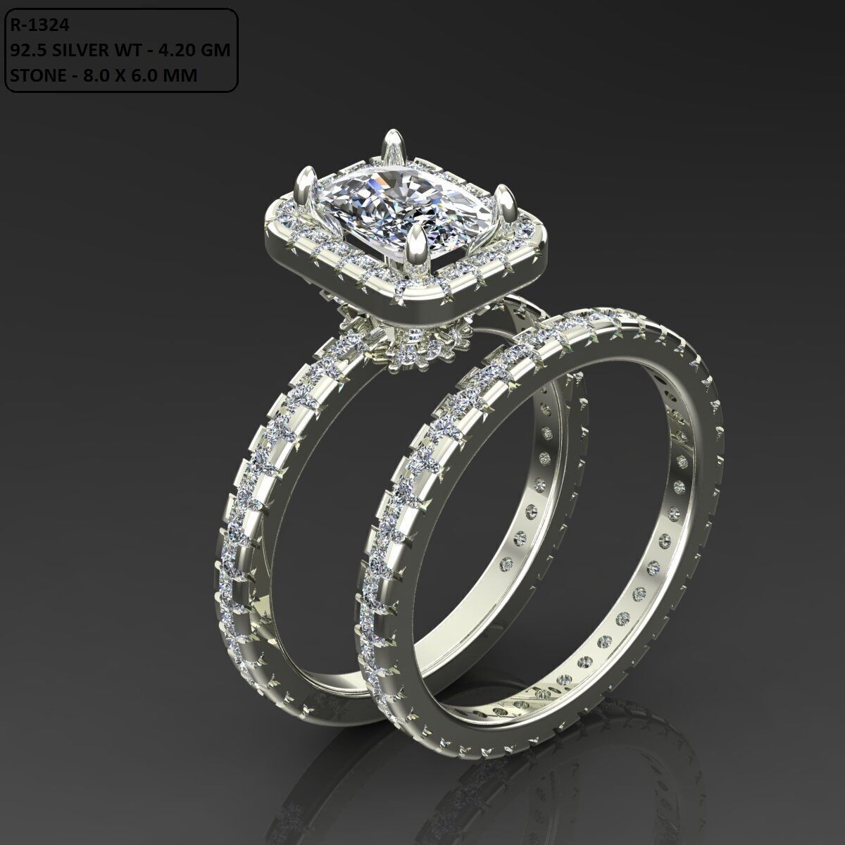 Solitaire Ring 3D print model_2