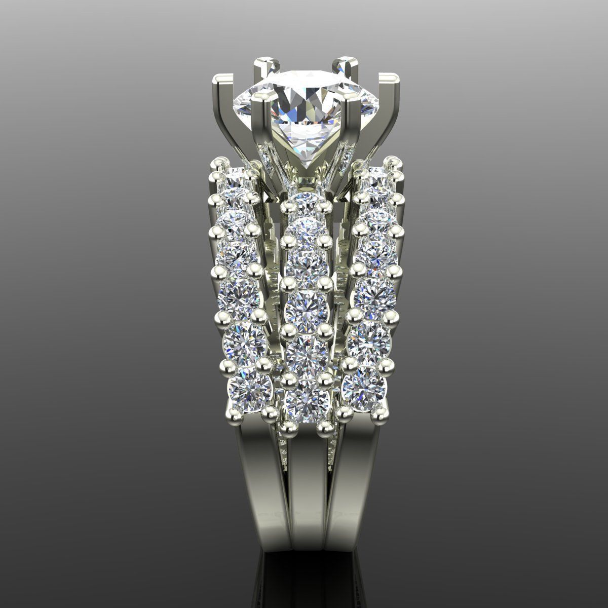 Solitaire Ring 3D print model_1