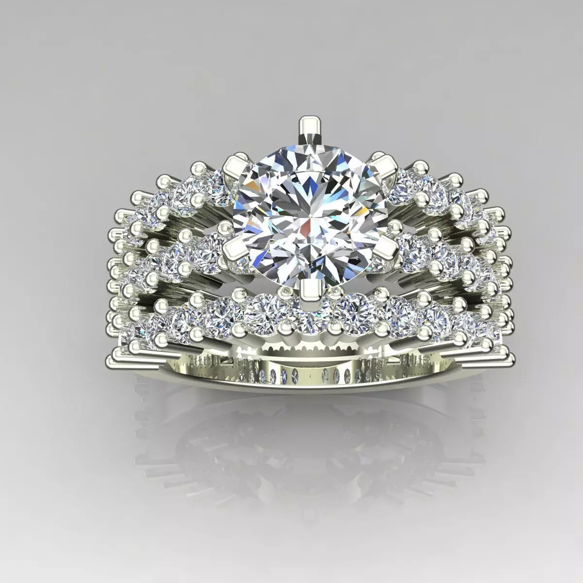 Solitaire Ring 3D print model_0