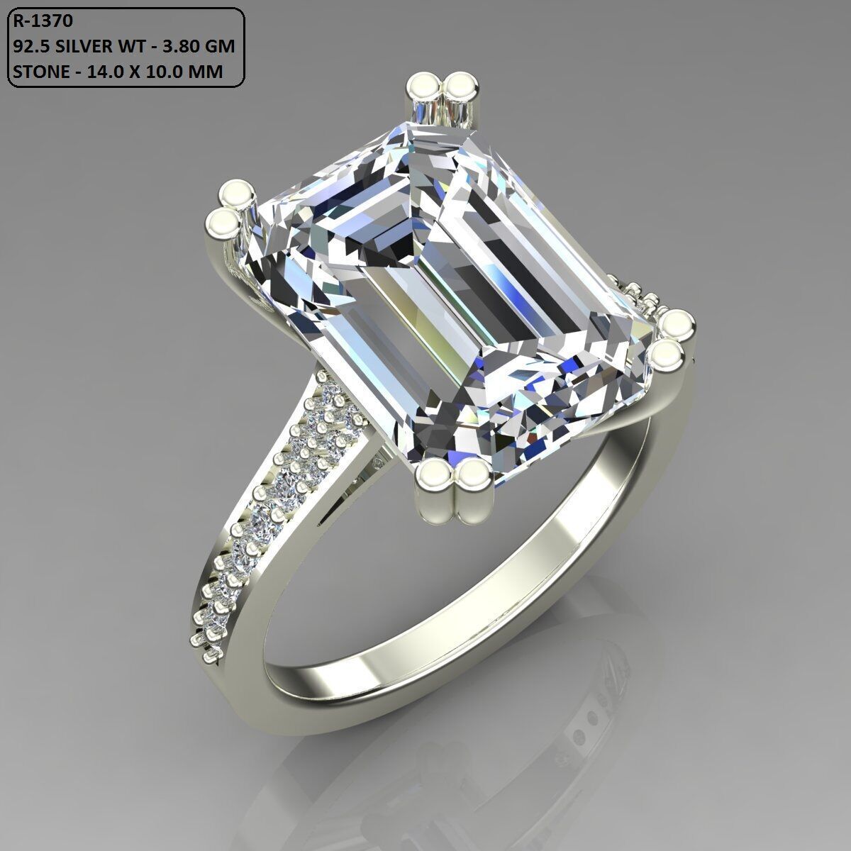 Solitaire Ring 3D print model_1