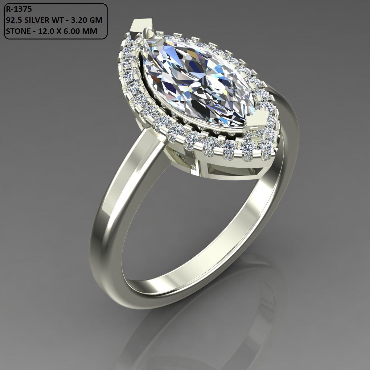 Solitaire Ring 3D print model_1