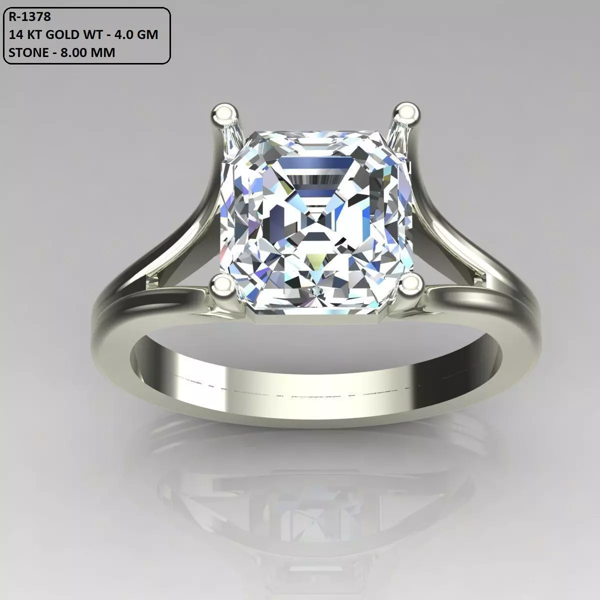 Solitaire Ring 3D print model_0