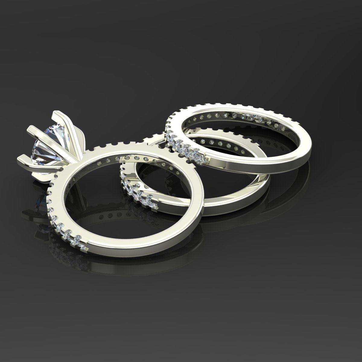 Solitaire Ring 3D print model_1