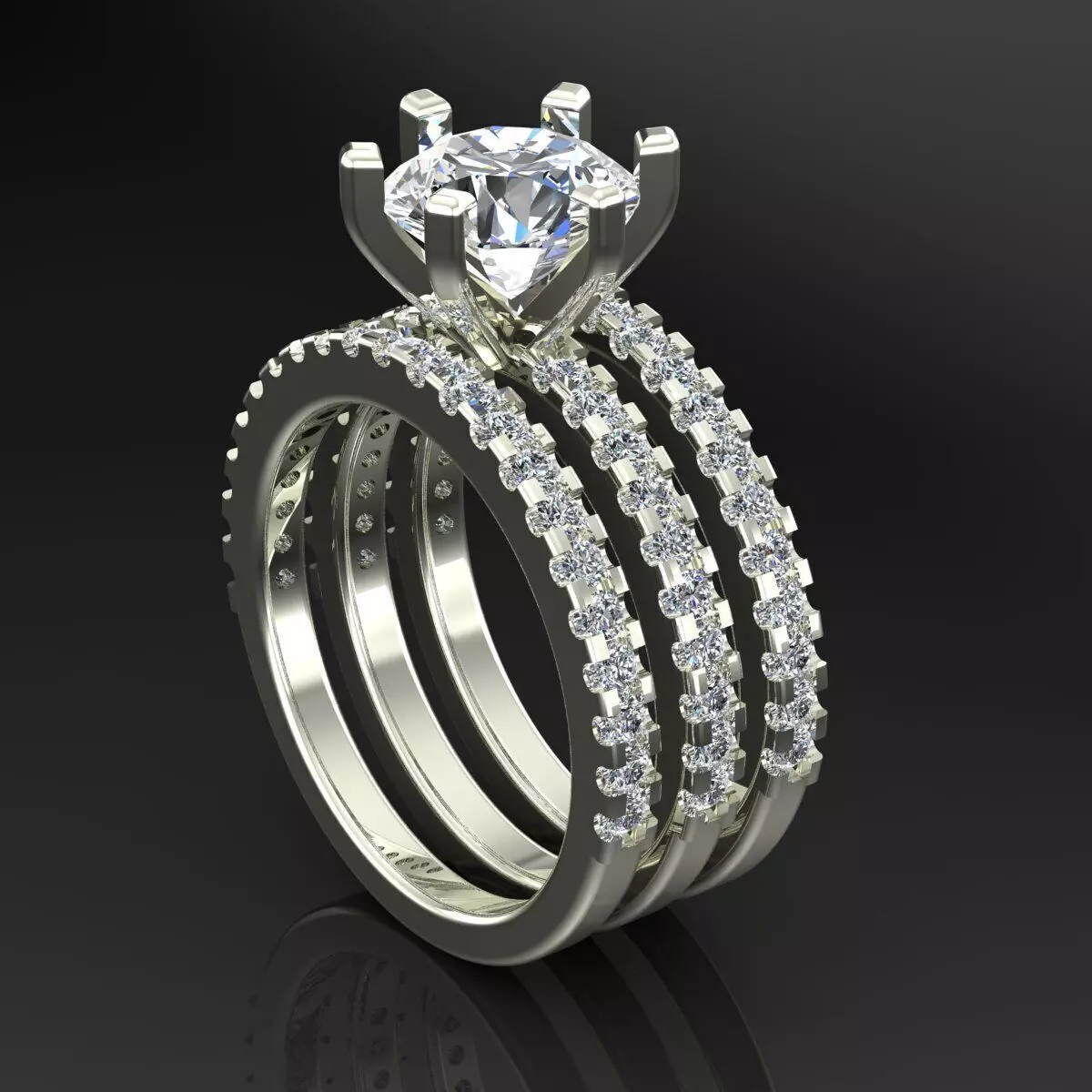 Solitaire Ring 3D print model_0