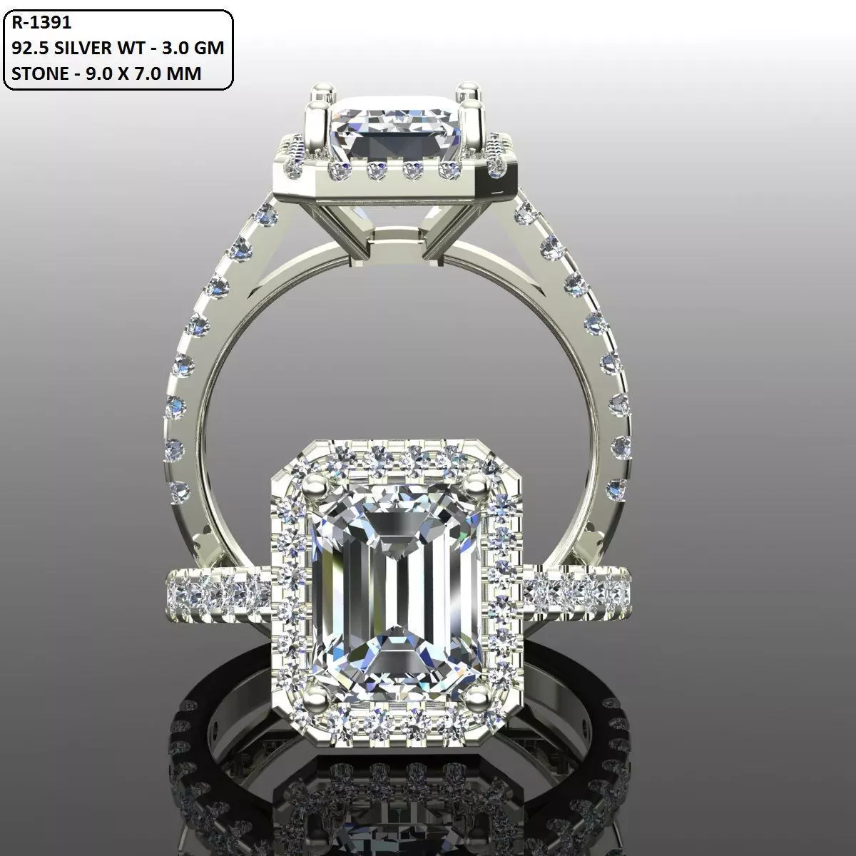 Solitaire Ring 3D print model_0