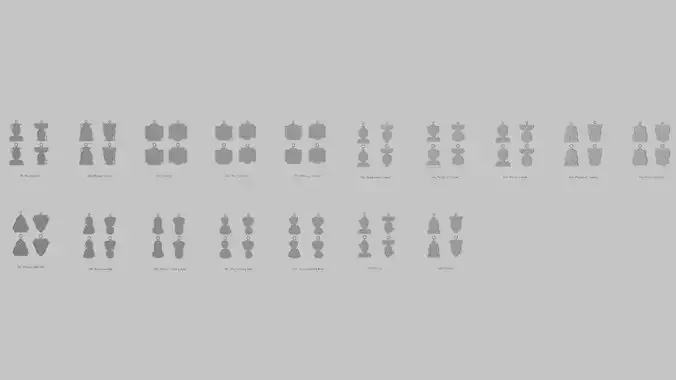 Character Icon Pendants Students Teachers and Royals 3D print model