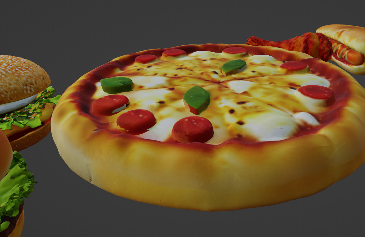3D Scanned Fast Food Pack Pizza Burger Donut Hotdog Chicken 3D print model_6
