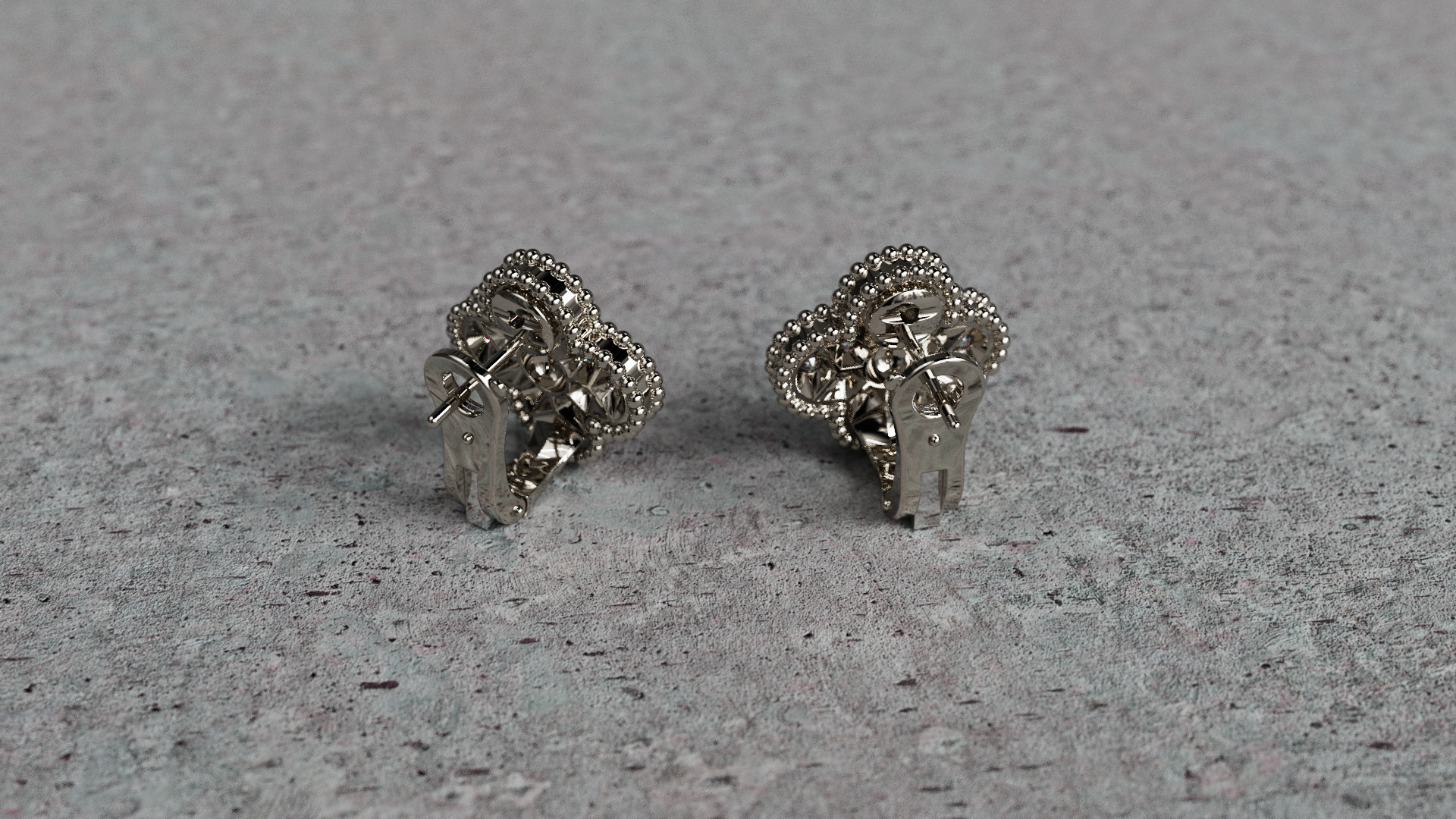 Van Cleef Earrings 3D print model_18
