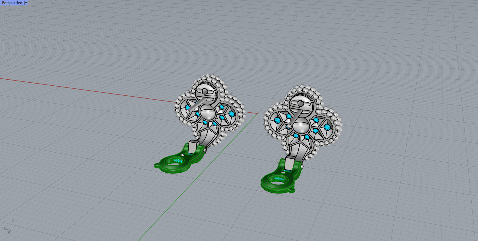 Van Cleef Earrings 3D print model_29