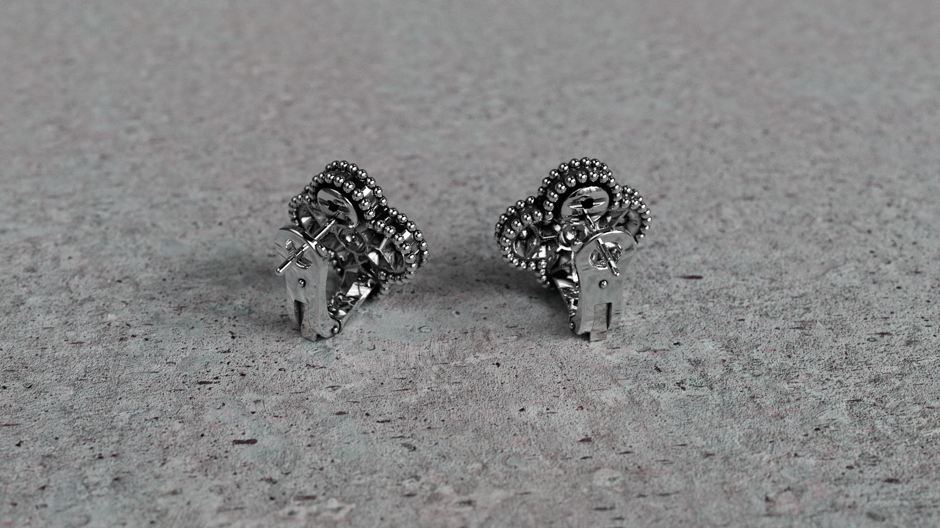 Van Cleef Earrings 3D print model_19