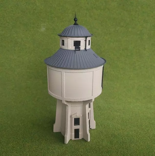 TT scale Austrian Graz Water Tower - resin 3D print model_0