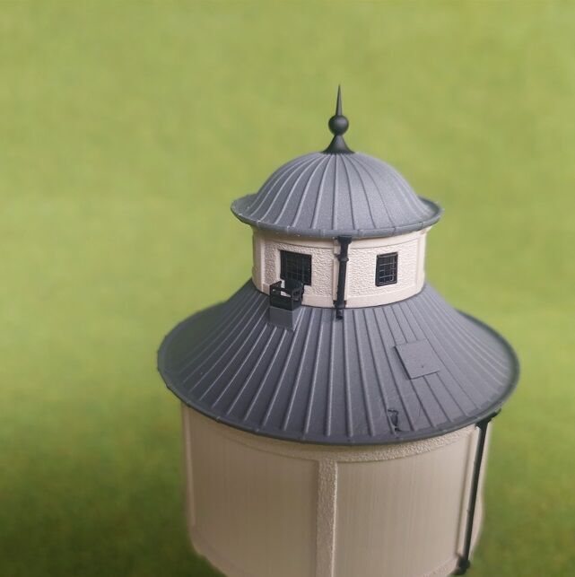 TT scale Austrian Graz Water Tower - resin 3D print model_10