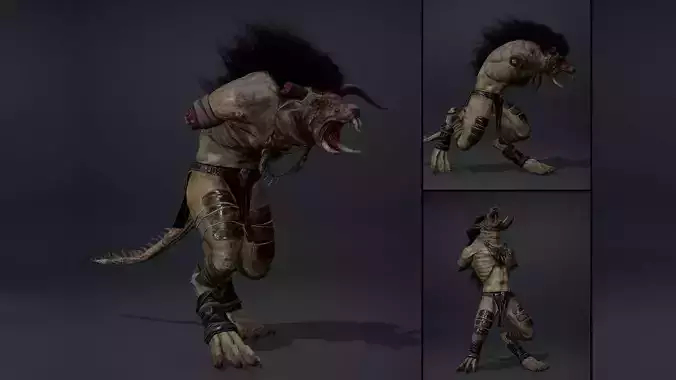 Dreadflame NoArms Low-poly 3D model
