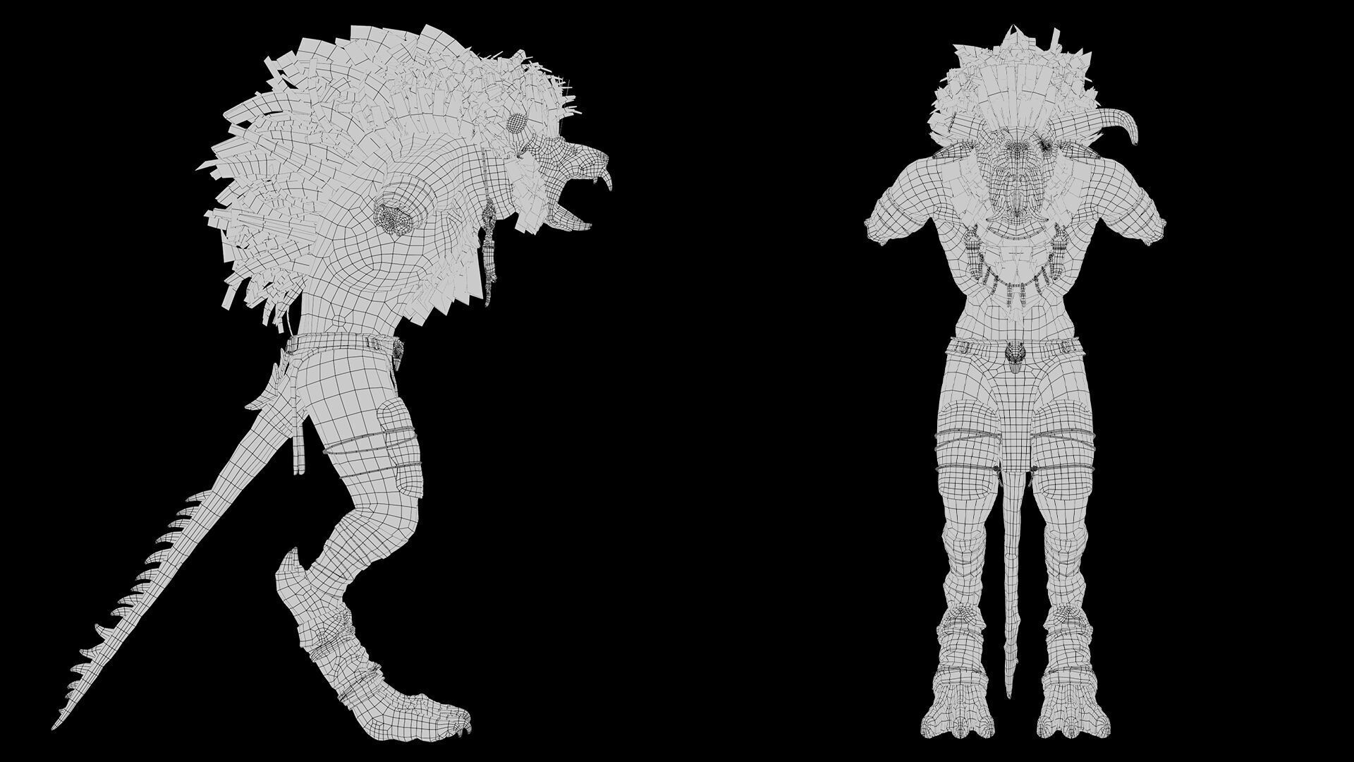 Dreadflame NoArms Low-poly 3D model_14