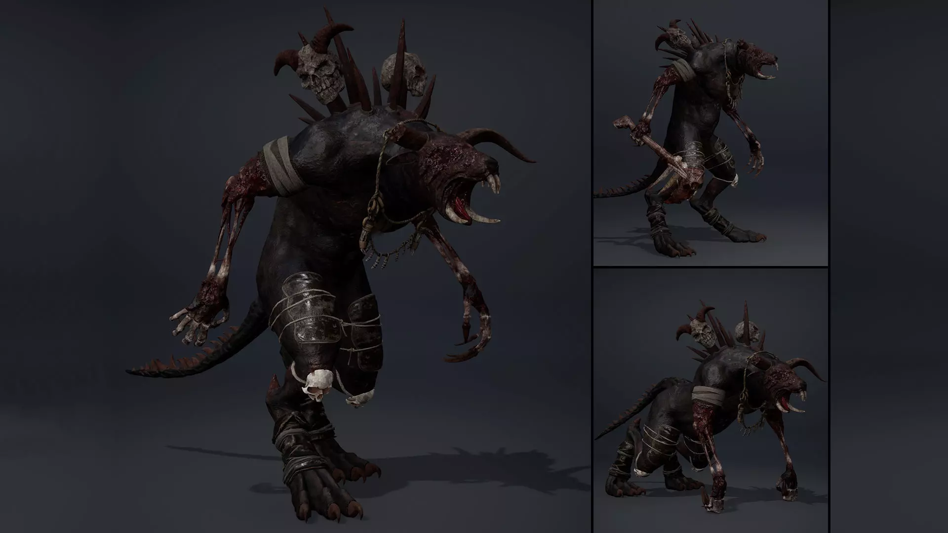 Dreadflame Damaged Brutal Low-poly 3D model