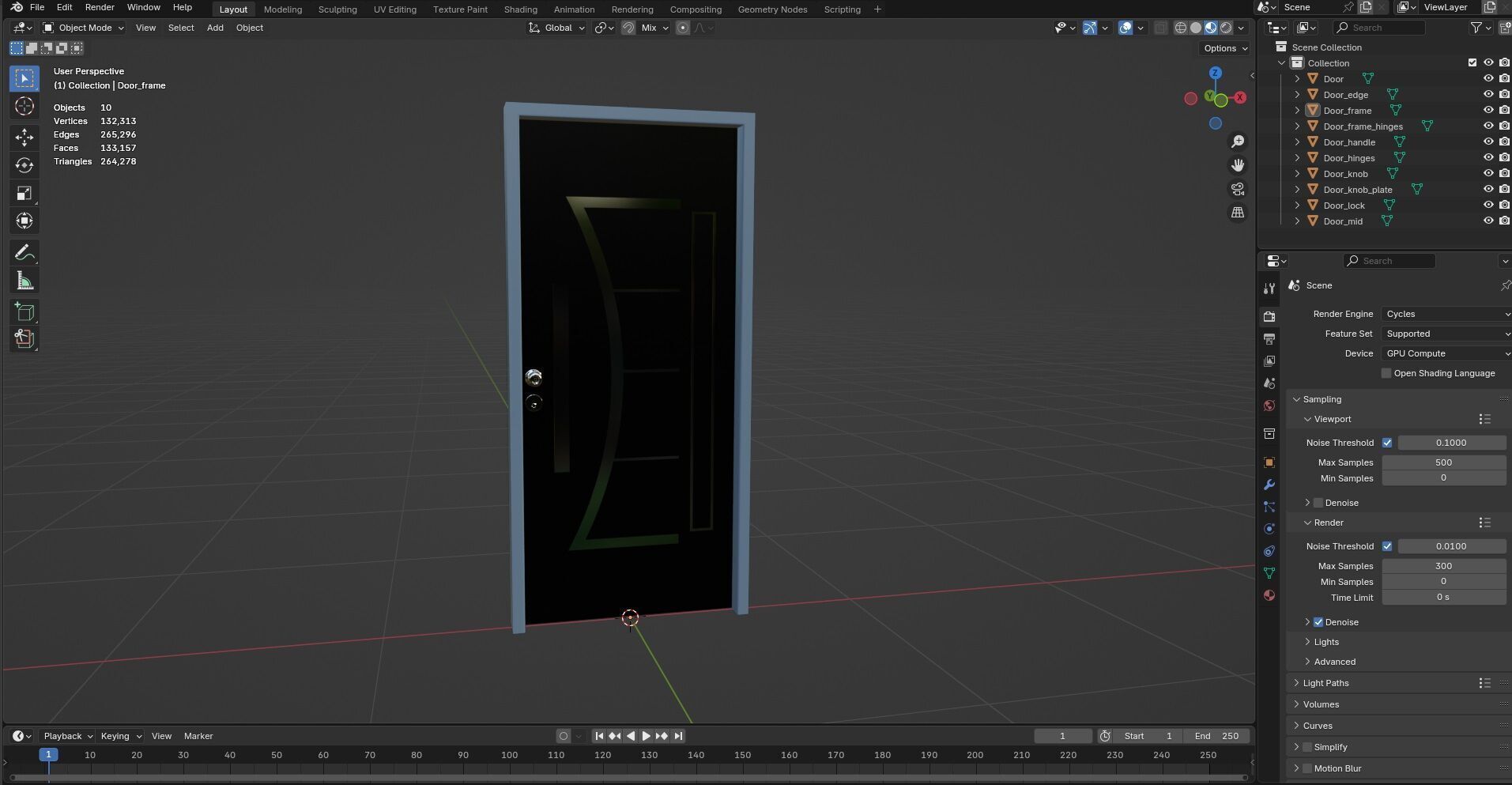 Door Design CG58 3D model_12