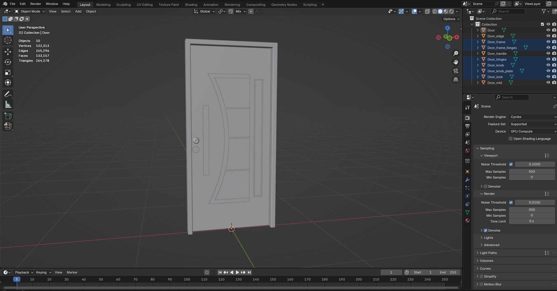 Door Design CG58 3D model_11