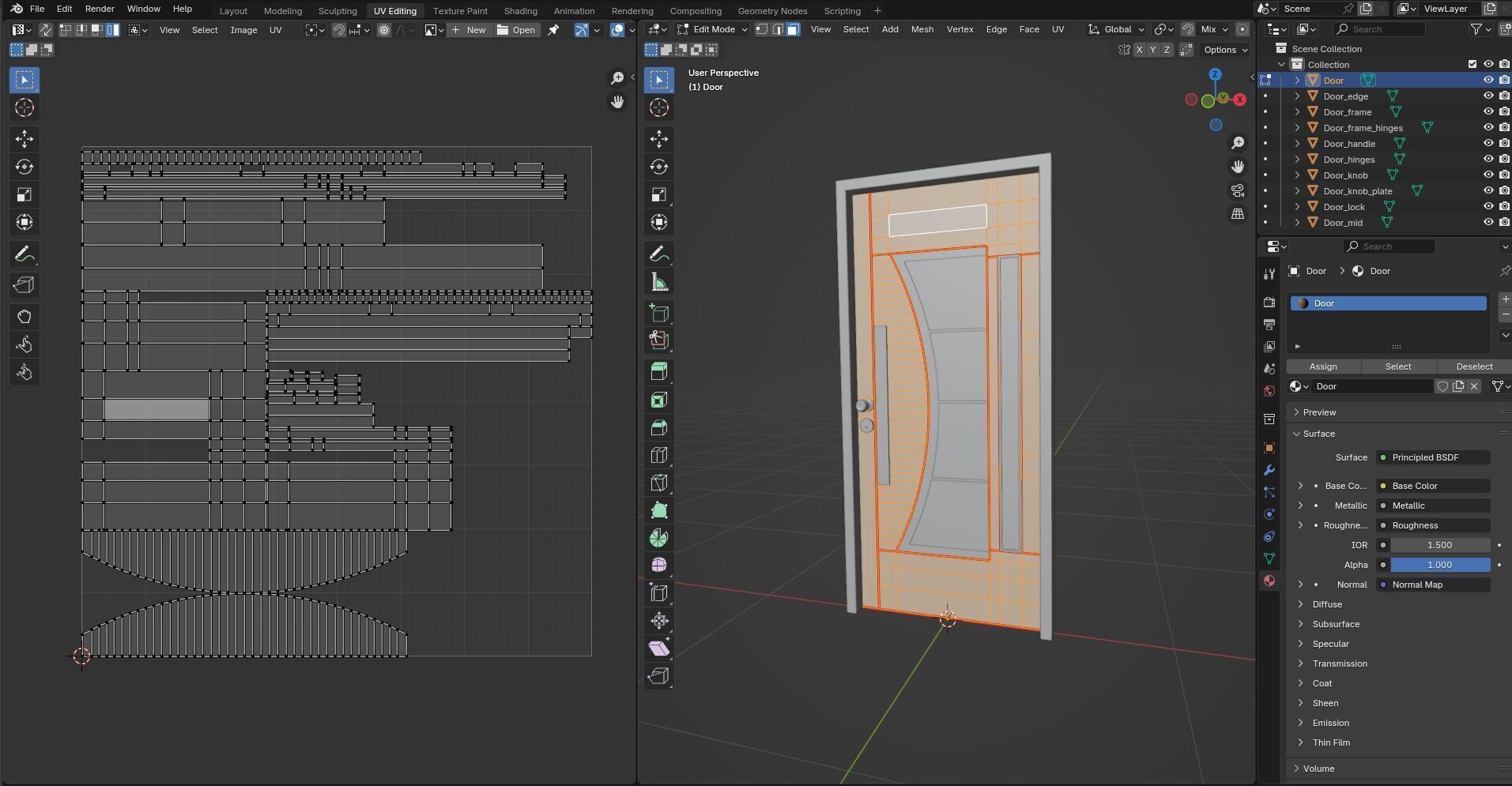 Door Design CG58 3D model_13