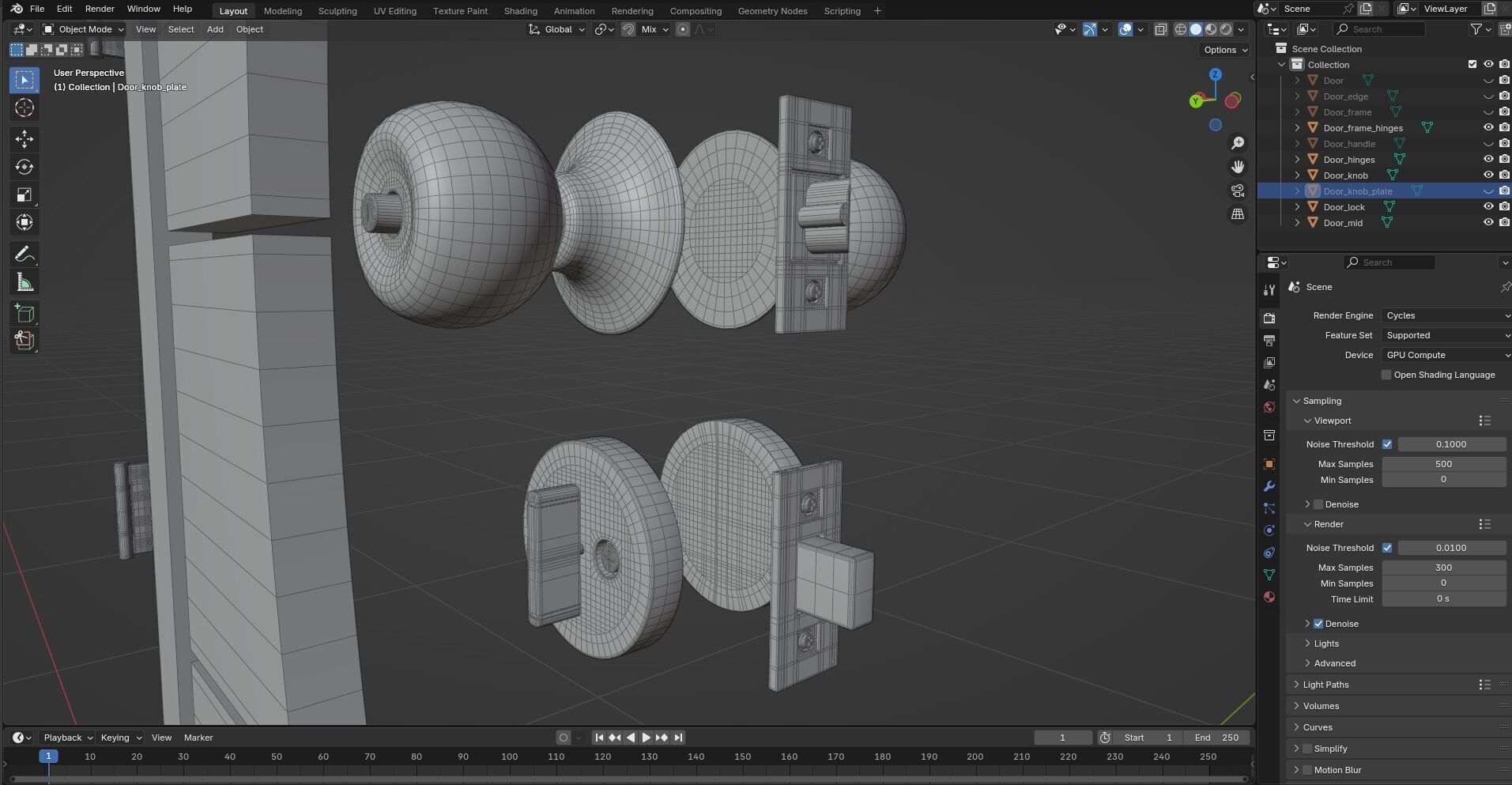 Door Design CG58 3D model_7