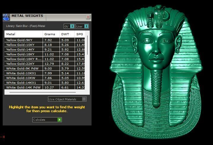 High Detail Tutankhamun Pharaoh Mask Pendant 3D print model_2