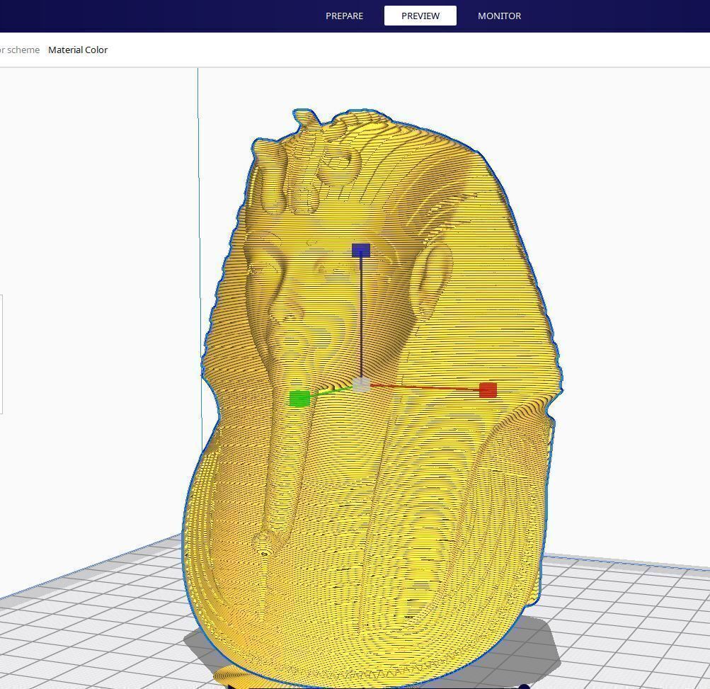 High Detail Tutankhamun Pharaoh Mask Pendant 3D print model_3