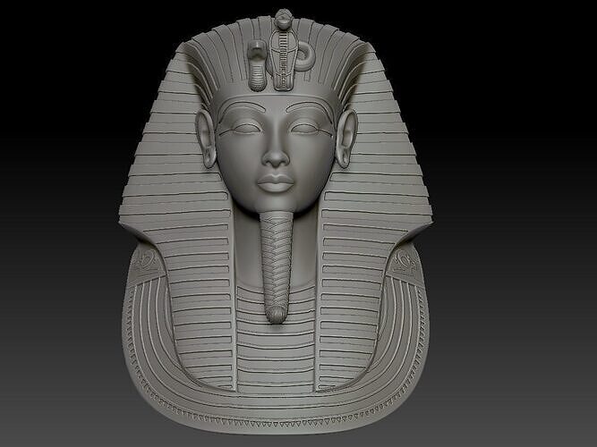 High Detail Tutankhamun Pharaoh Mask Pendant 3D print model