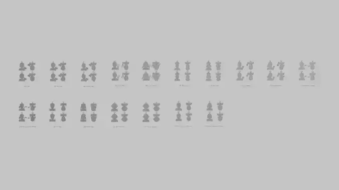Character Icon Pendants  Trades Uniformed Roles and Officials 3D print model