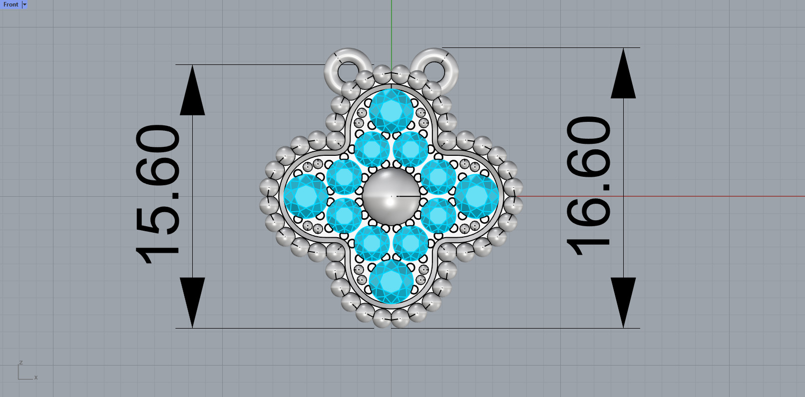 Van Cleef Alhambra Clover Pendant 3D print model_16