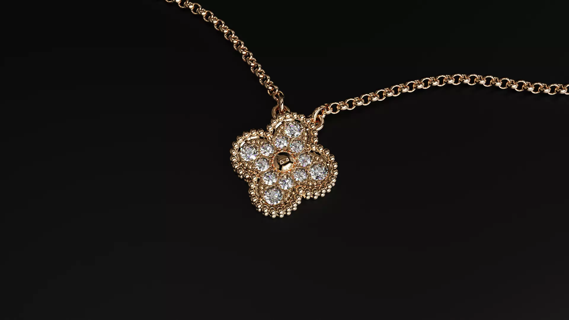 Van Cleef Alhambra Clover Pendant 3D print model_0