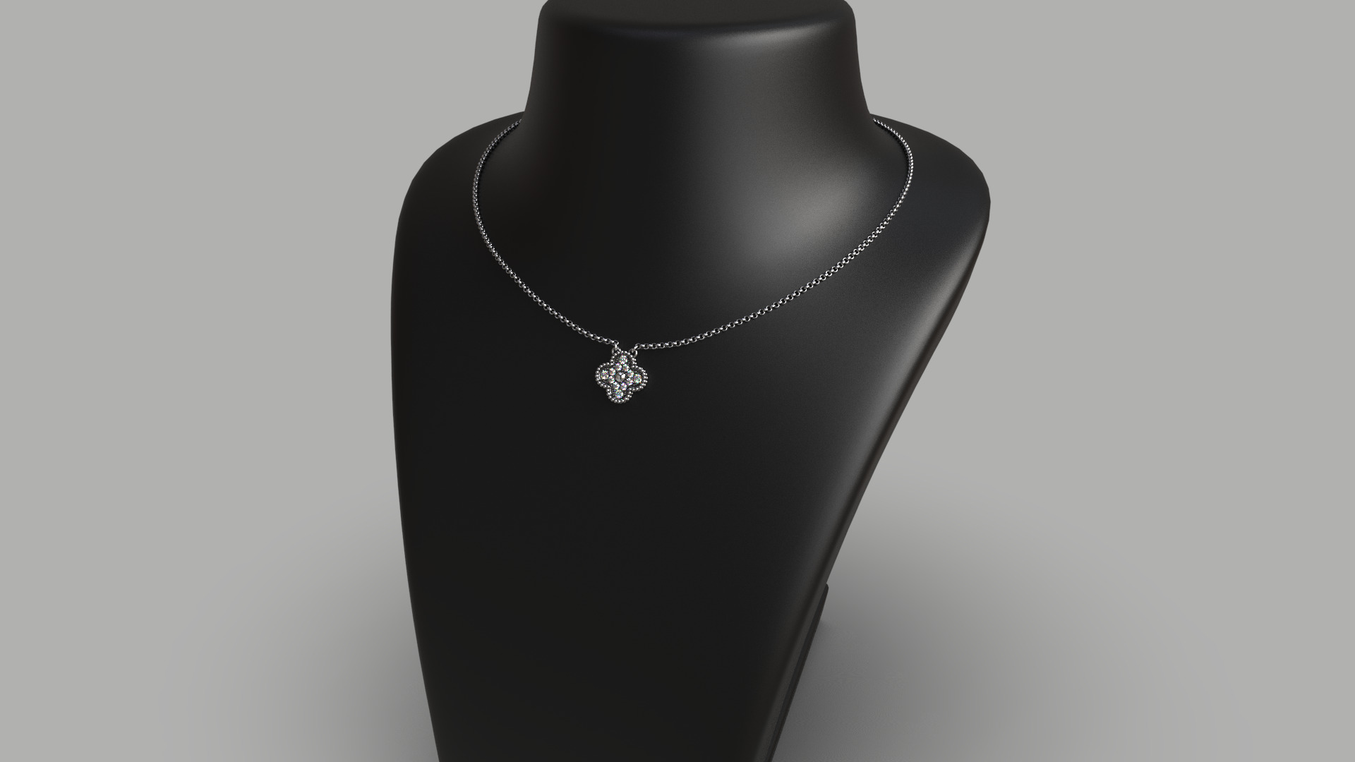 Van Cleef Alhambra Clover Pendant 3D print model_11