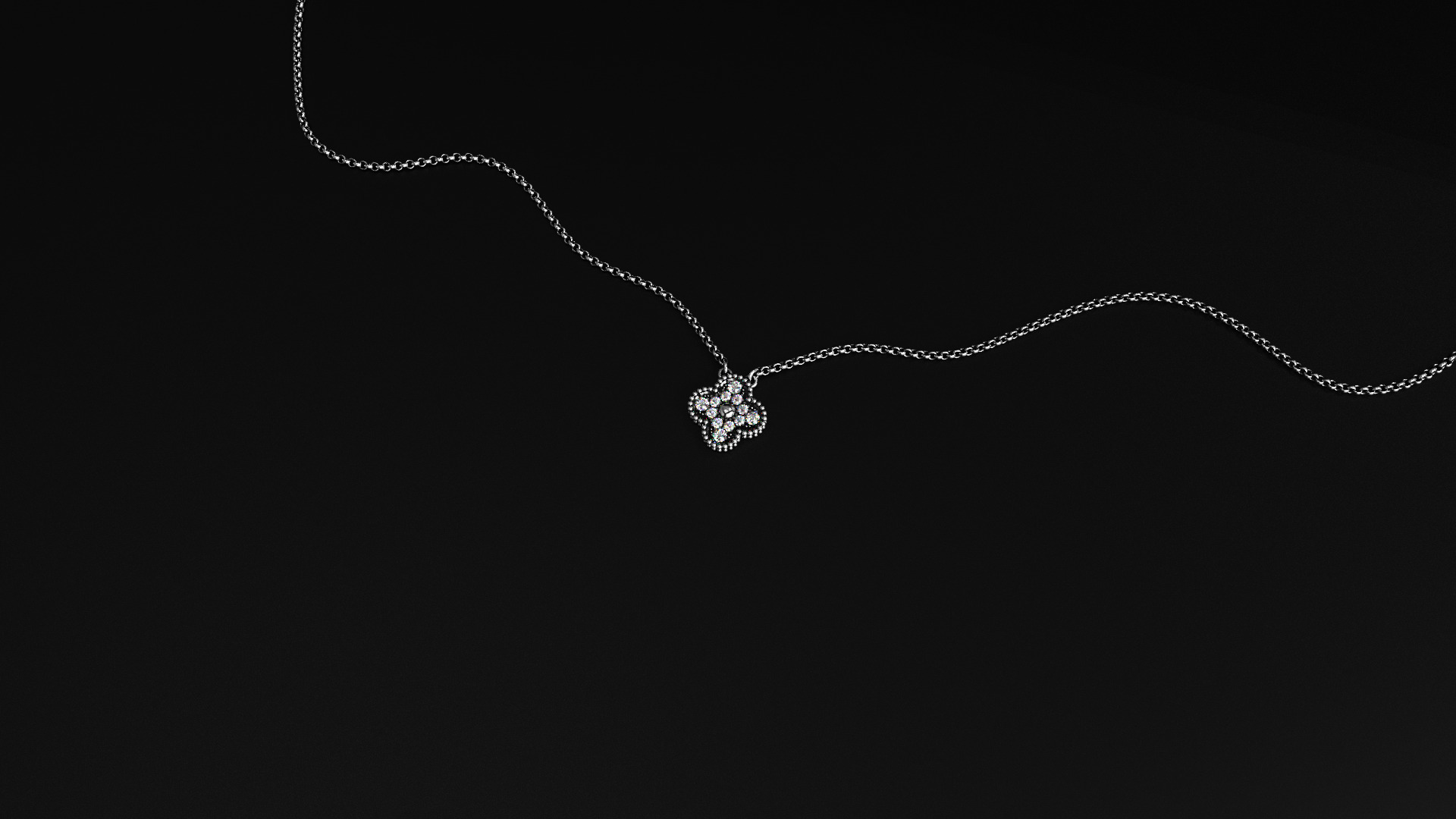 Van Cleef Alhambra Clover Pendant 3D print model_7