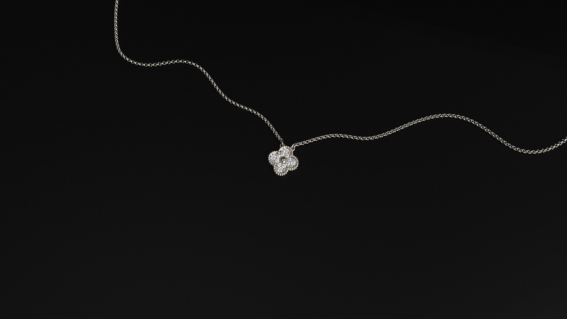 Van Cleef Alhambra Clover Pendant 3D print model_6