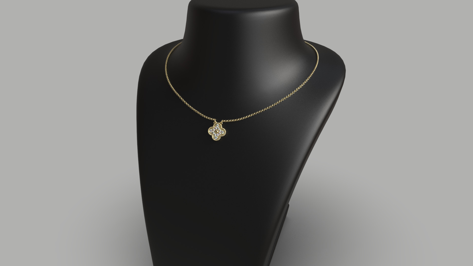 Van Cleef Alhambra Clover Pendant 3D print model_9