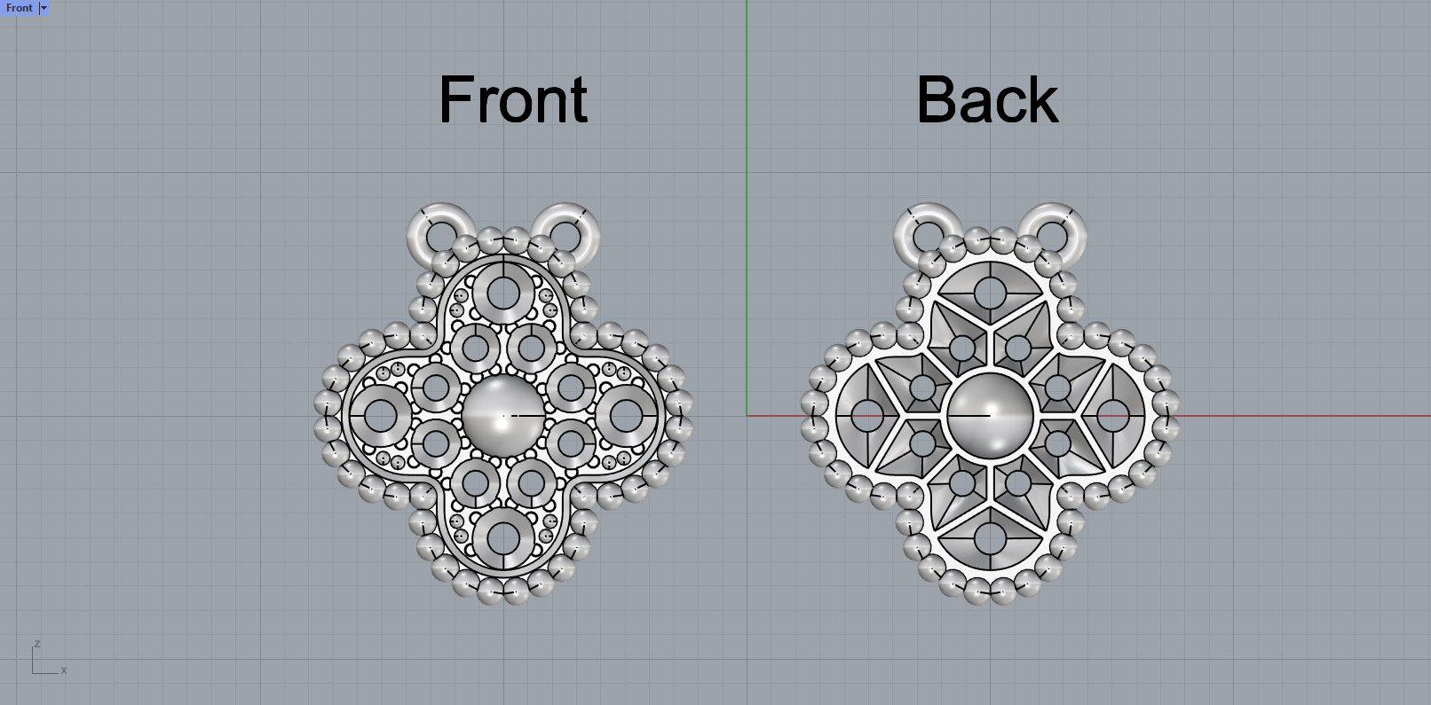 Van Cleef Alhambra Clover Pendant 3D print model_19