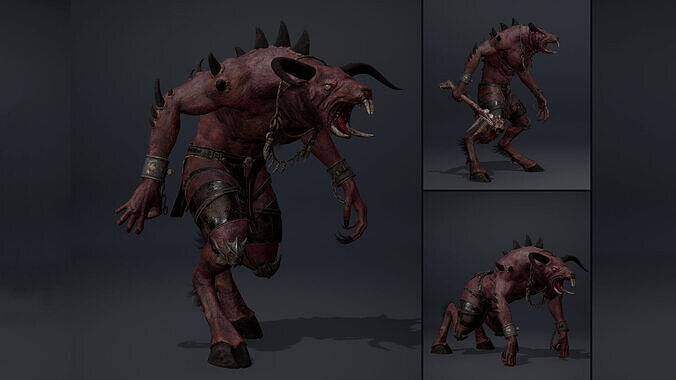 Dreadflame Spicky Brutal Low-poly 3D model