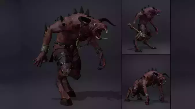 Dreadflame Spicky Brutal Low-poly 3D model