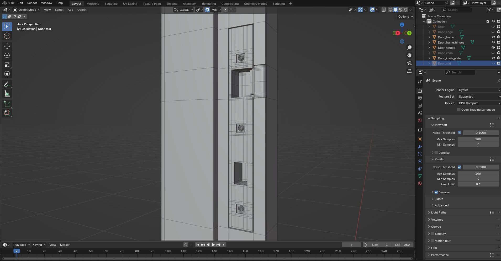 Door Design CG62 3D model_10