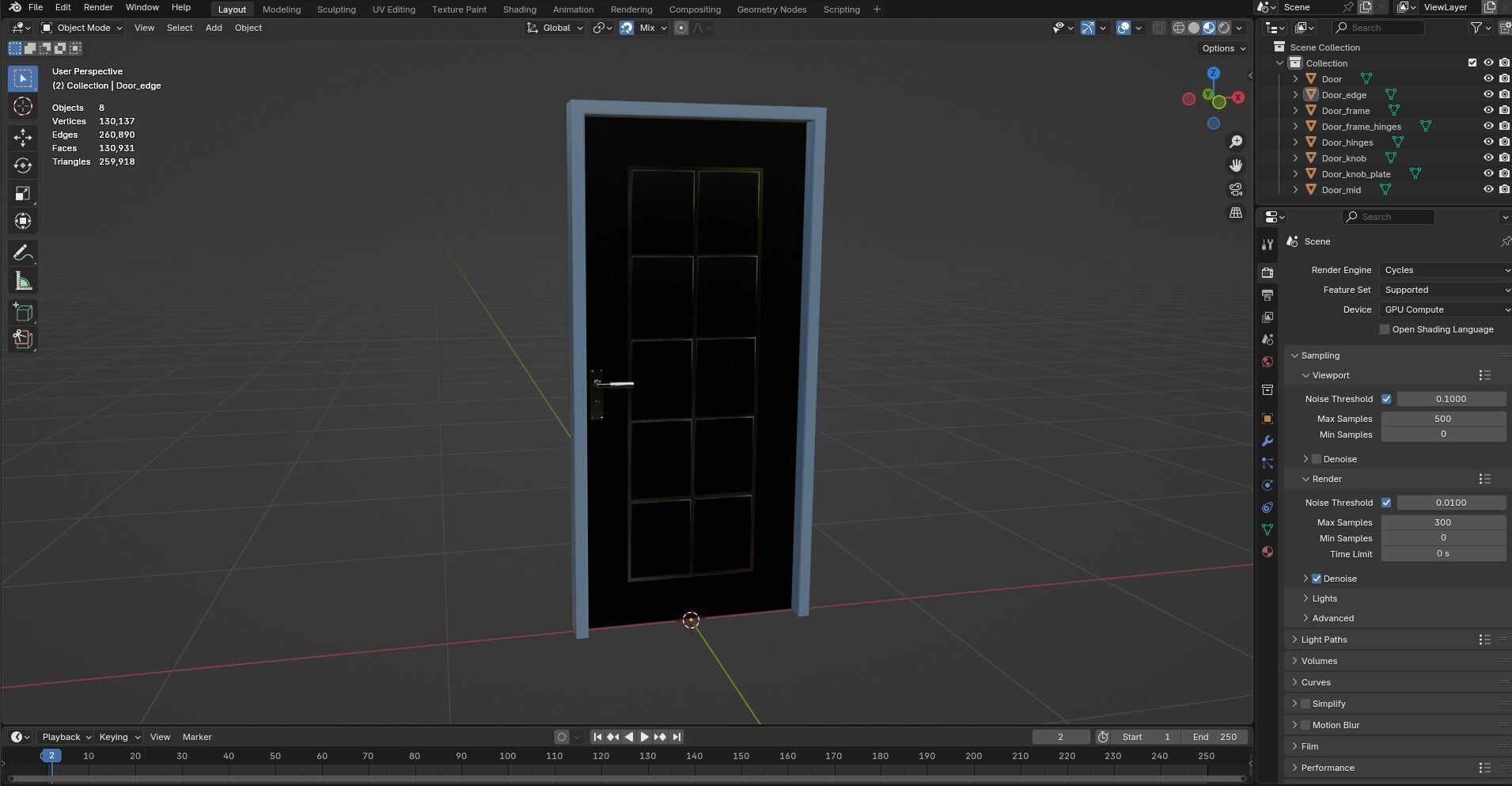 Door Design CG62 3D model_12