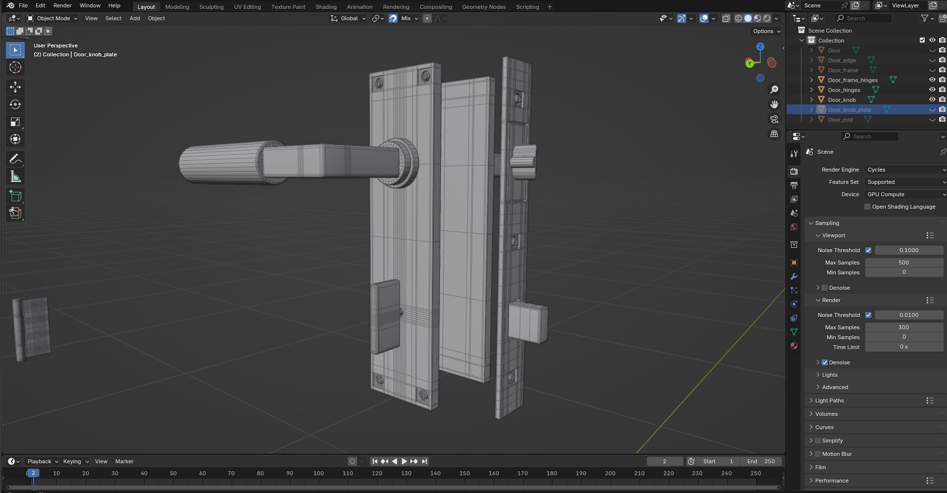 Door Design CG62 3D model_7