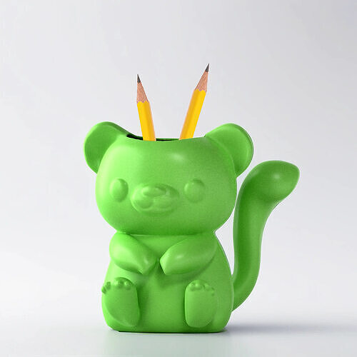 Cute Animal Penholder 3D print model