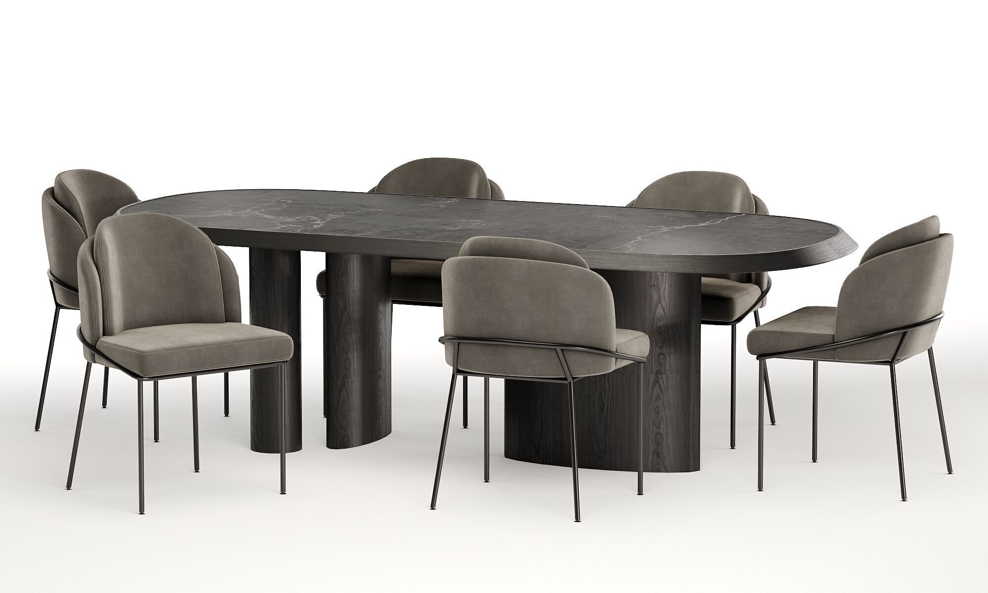 dinning set 30 3D model_2