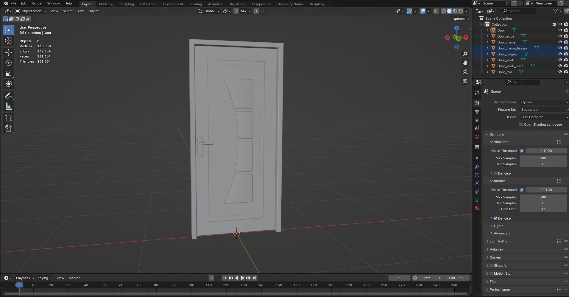 Door Design CG63 3D model_11