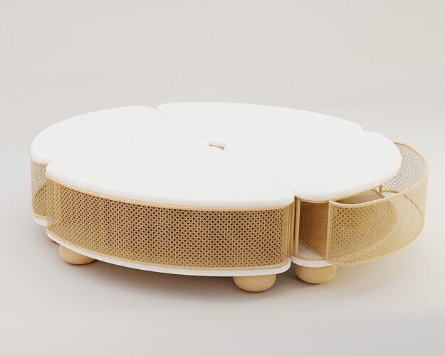 MULTIFUNCTION MODULAR RATTAN FURNITURE INONESIA 3D model