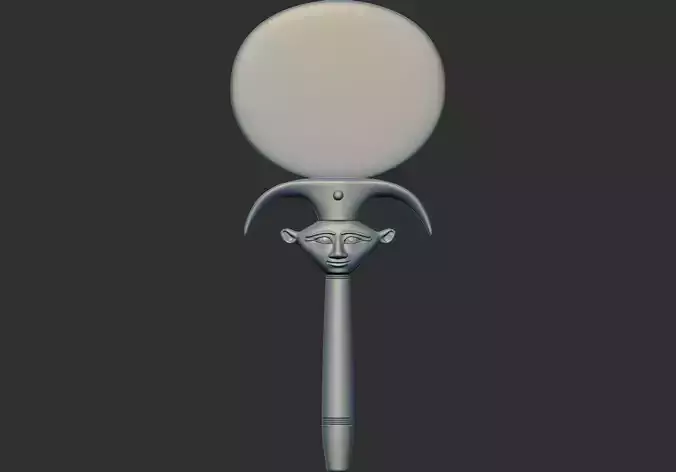 Mirror with Hathor Emblem Handle 3d printable model