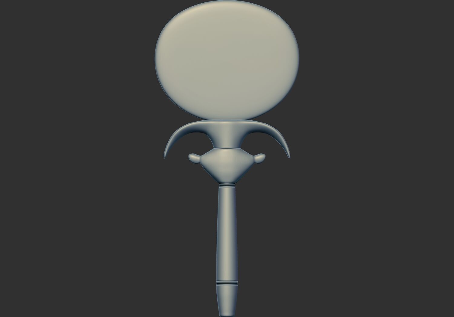 Mirror with Hathor Emblem Handle 3d printable model 3D print model_7