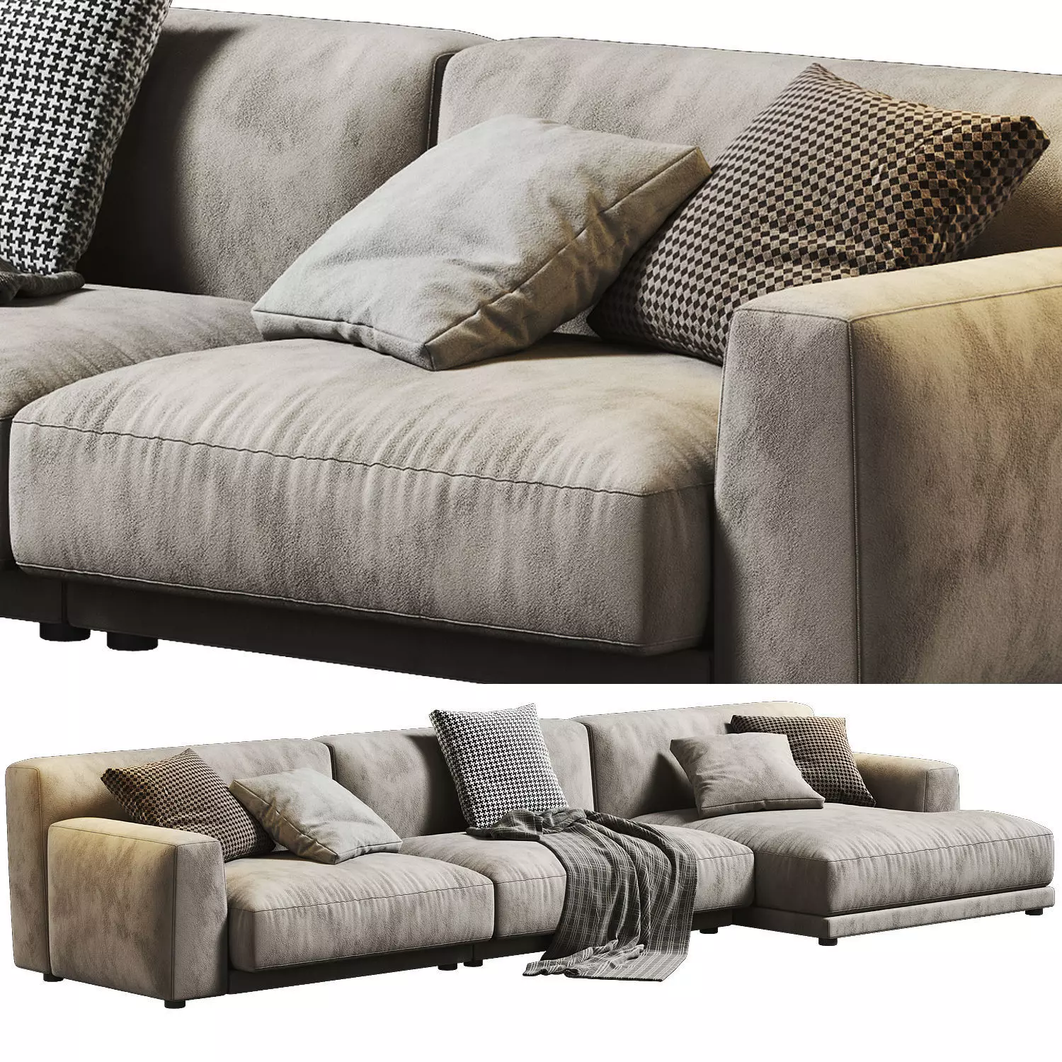 Poliform Paris Seoul Chaise Longue 05 3D model